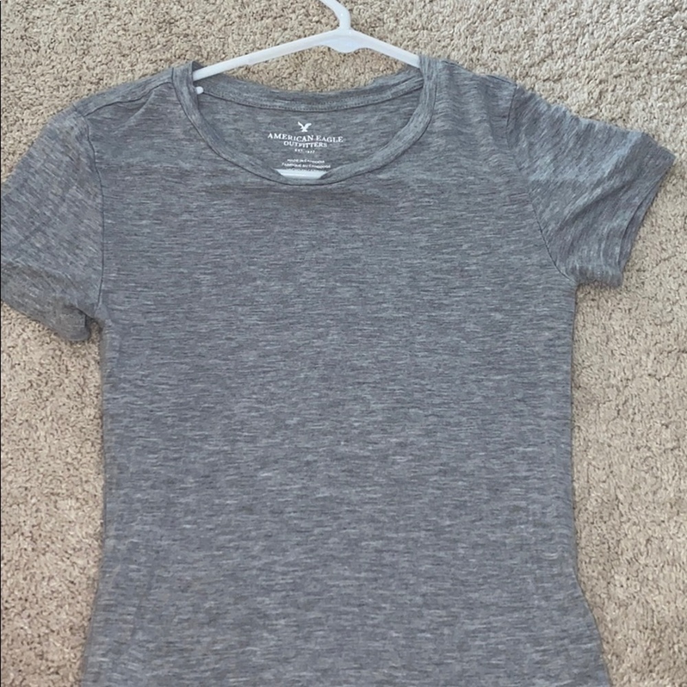 American Eagle Basic Grey Top